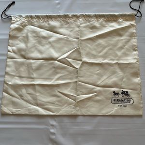 Coach dust bag cream color
